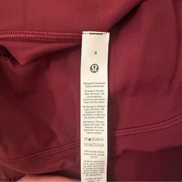NWT 4 LULULEMON Groove No Line HR Flare Pant Burgundy Bay Heart Cutout 32.5” - Picture 6 of 11